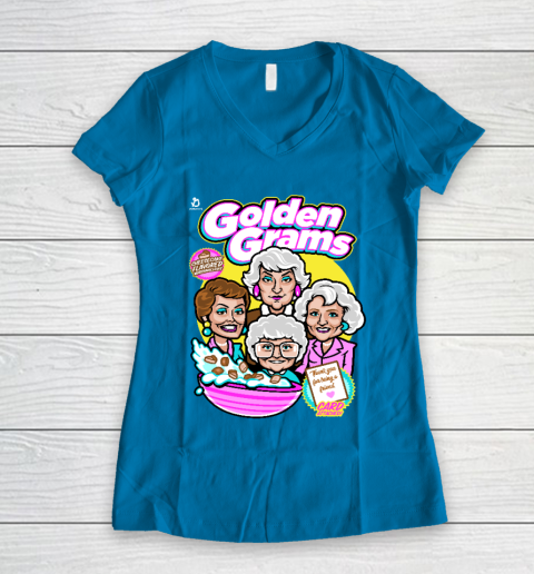 Golden Girls Tshirt Golden Grams Cereal Women's V-Neck T-Shirt 5