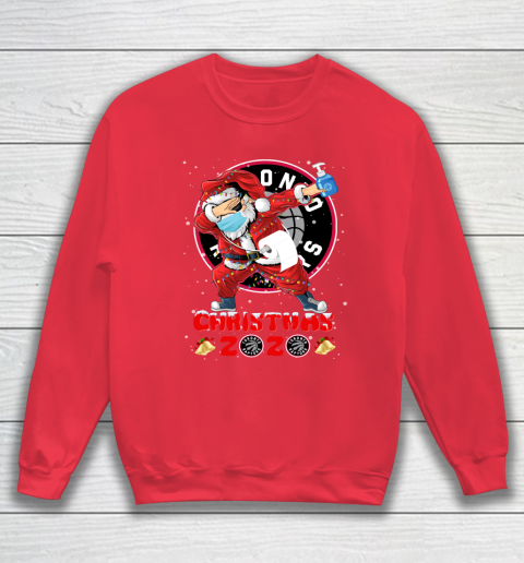 Toronto Raptors Funny Santa Claus Dabbing Christmas 2020 NBA Sweatshirt 7