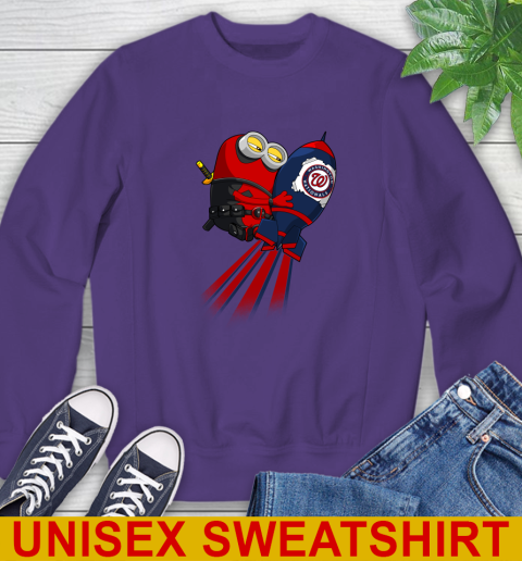 MLB Baseball Washington Nationals Deadpool Minion Marvel Shirt Sweatshirt 4