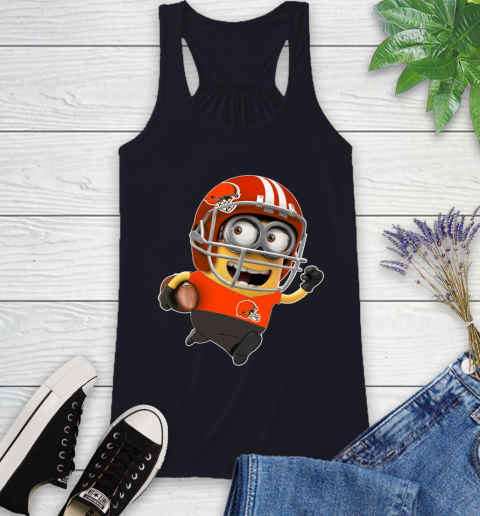 NFL Cleveland Browns Minions Disney Football Sports Racerback Tank 10