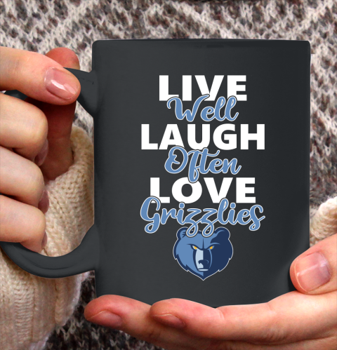 NBA Basketball Memphis Grizzlies Live Well Laugh Often Love Shirt Ceramic Mug 15oz