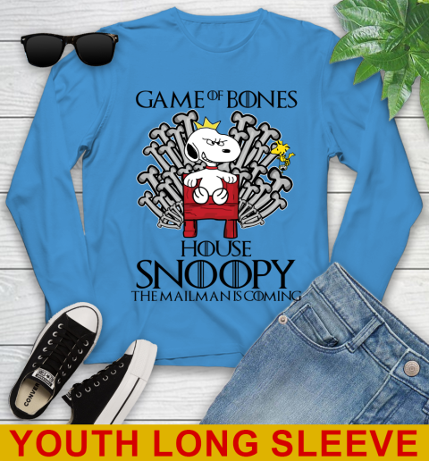 Game of bones house snoopy the mailman is coming tshirt 106