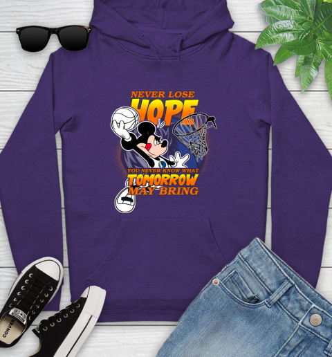 Dallas Mavericks NBA Basketball Mickey Disney Never Lose Hope Youth Hoodie 5