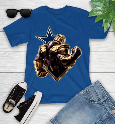 NFL Thanos Avengers Endgame Football Sports Dallas Cowboys Youth T-Shirt 9