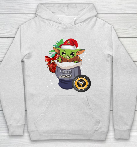 Pittsburgh Penguins Christmas Baby Yoda Star Wars Funny Happy NHL Hoodie