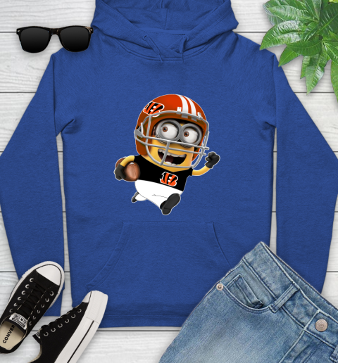 NFL Cincinnati Bengals Minions Disney Football Sports Youth Hoodie 9