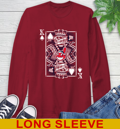 Cleveland Indians MLB Baseball The King Of Spades Death Cards Shirt Long Sleeve T-Shirt 9