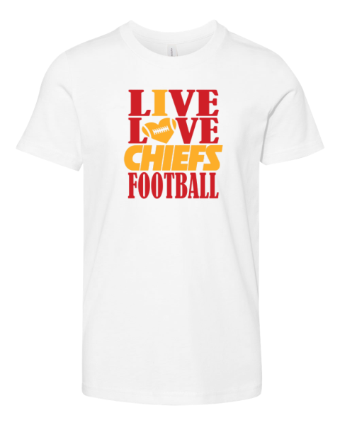 Live Love Kansas City Football Premium Youth T-shirt