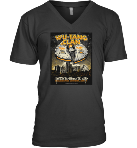 Wu Tang Clan Austin September 25, 2022 V-Neck T-Shirt
