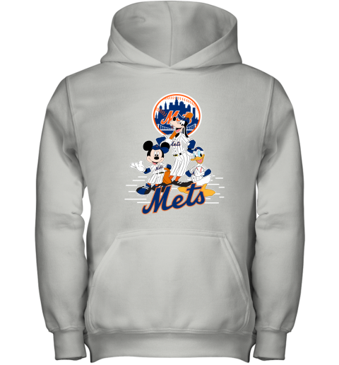 New York Mets Mickey Donald And Goofy Baseball Youth Hoodie