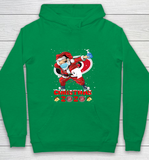 Carolina Hurricanes Funny Santa Claus Dabbing Christmas 2020 NHL Youth Hoodie 4