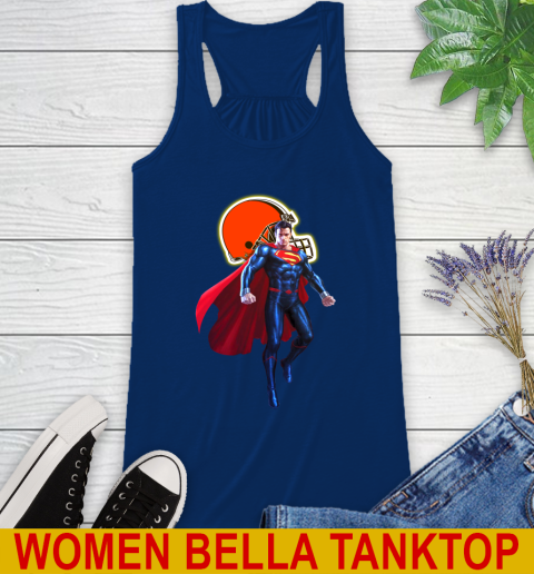 NFL Superman DC Sports Football Cleveland Browns Racerback Tank 9