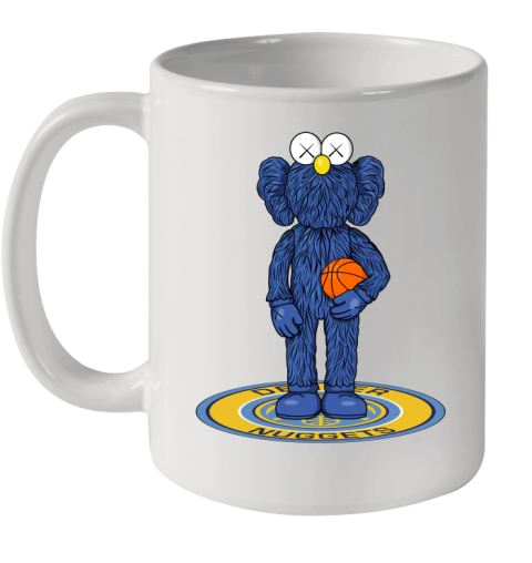 NBA Basketball Denver Nuggets Kaws Bff Blue Figure Shirt Ceramic Mug 11oz