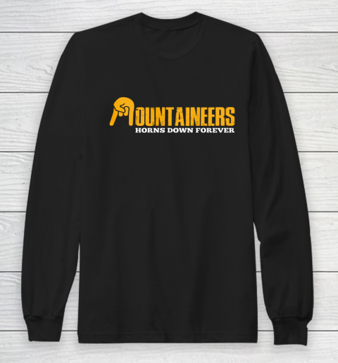 Horns Down West Virginia Mountaineers Texas Long Sleeve T-Shirt