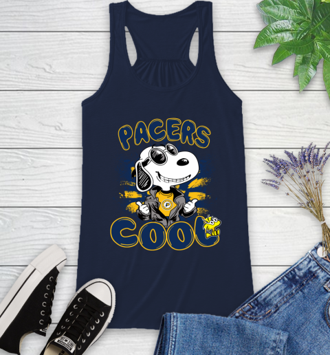 NBA Basketball Indiana Pacers Cool Snoopy Shirt Racerback Tank 8