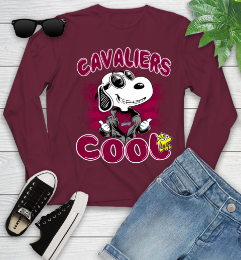 NBA Basketball Cleveland Cavaliers Cool Snoopy Shirt Youth Long Sleeve 5