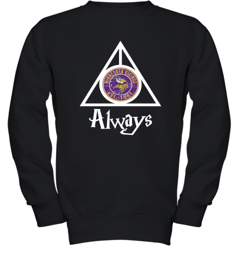 Always Love The Minnesota Vikings x Harry Potter Mashup Youth Sweatshirt