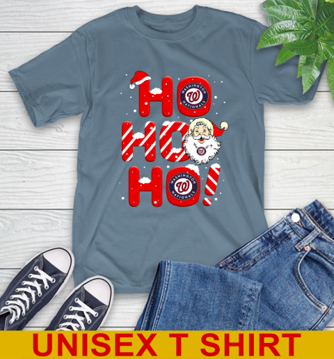 Washington Nationals MLB Baseball Ho Ho Ho Santa Claus Merry Christmas Shirt T-Shirt 8
