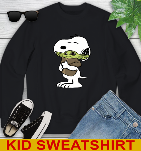 Snoopy Hugging Baby Yoda Shirt 114