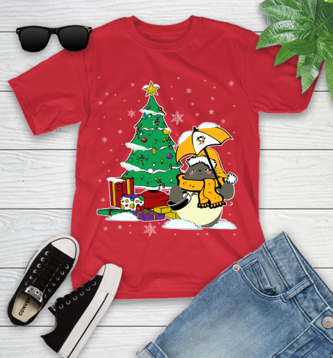 Pittsburgh Penguins NHL Hockey Cute Tonari No Totoro Christmas Sports Youth T-Shirt 13