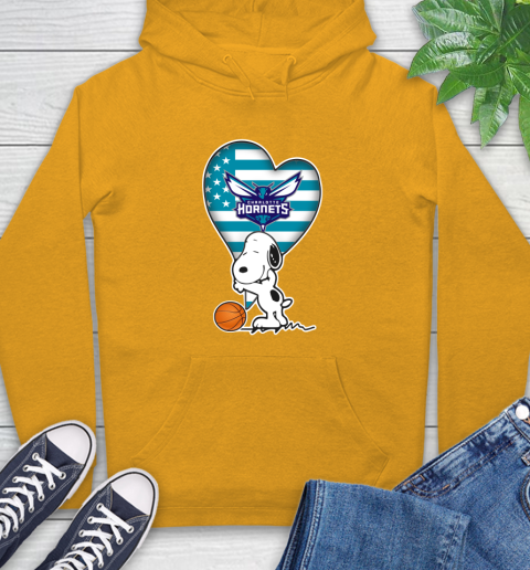 Charlotte Hornets NBA Basketball The Peanuts Movie Adorable Snoopy Hoodie 3