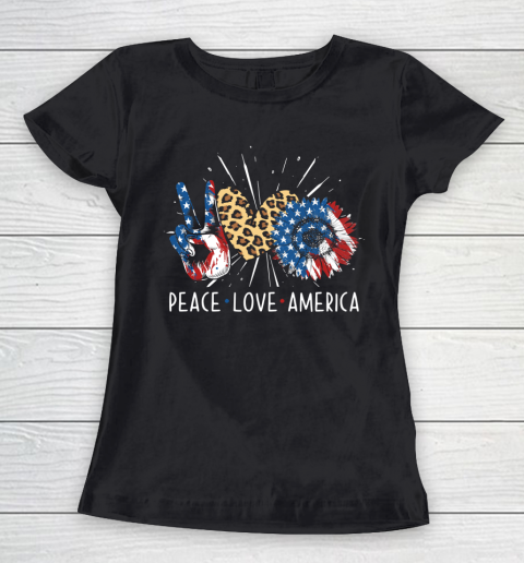 America USA Patriot Woman Independence Day 4th Of July Women's T-Shirt