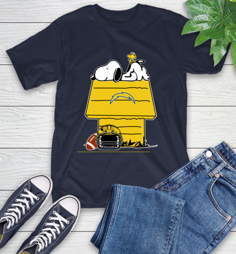 Los Angeles Chargers NFL Football Snoopy Woodstock The Peanuts Movie T-Shirt 4