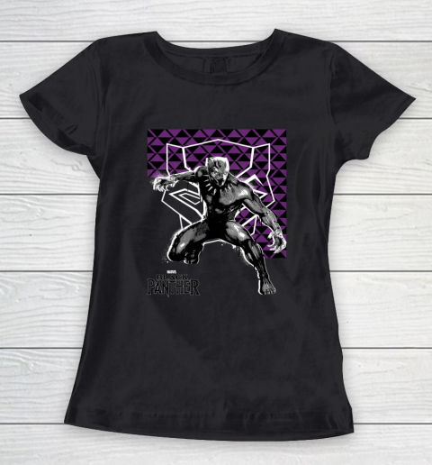 Marvel Black Panther Movie Patterned Spray Paint Women's T-Shirt