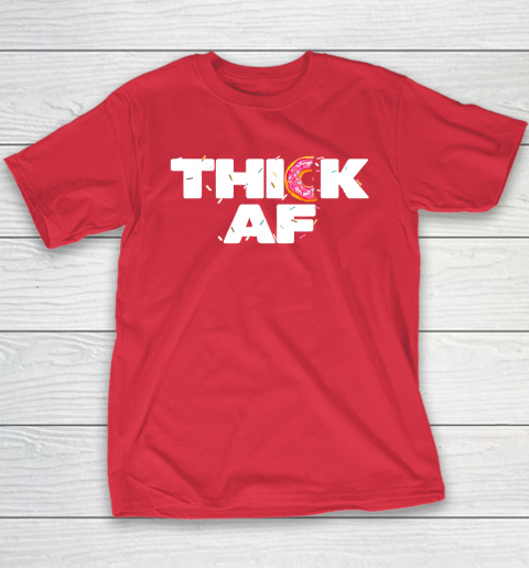 Thick AF Funny Donut Fitness Weightlifting Youth T-Shirt 7