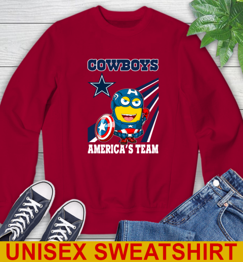 NFL Football Dallas Cowboys Captain America Marvel Avengers Minion Shirt Sweatshirt 9