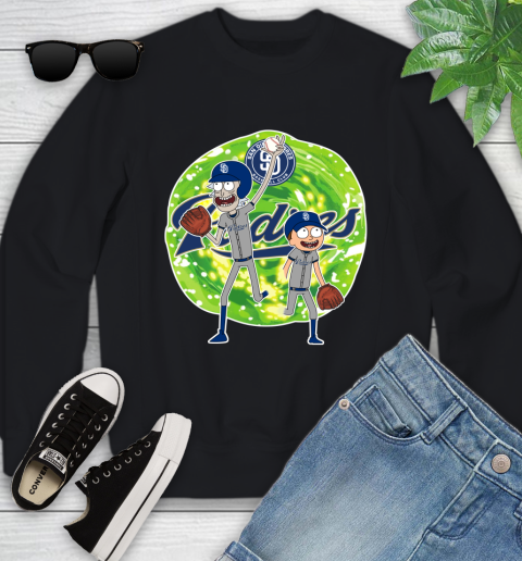 MLB San Diego Padres Rick And Morty Baseball Sports Youth Sweatshirt 2