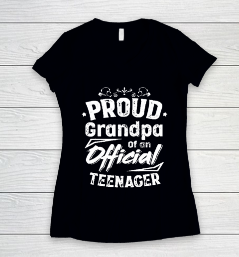 Grandpa Funny Gift Apparel  Proud Grandpa Of An Official Nager Father's Women's V-Neck T-Shirt
