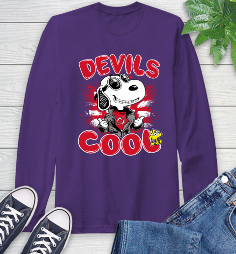 NHL Hockey New Jersey Devils Cool Snoopy Shirt Long Sleeve T-Shirt 5