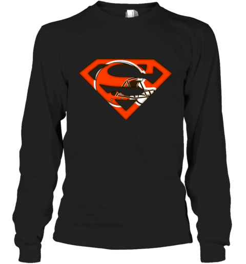 We Are Undefeatable The Cleveland Browns x Superman NFL Long Sleeve T-Shirt