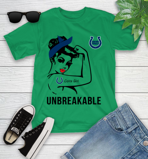 NFL Indianapolis Colts Girl Unbreakable Football Sports Youth T-Shirt 3