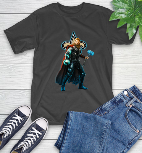 NFL Thor Avengers Endgame Football New Orleans Saints T-Shirt 2