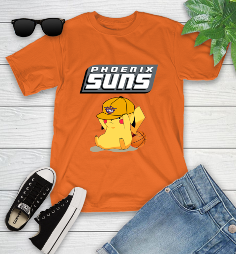 NBA Pikachu Basketball Sports Phoenix Suns Youth T-Shirt 7