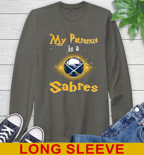 NHL Hockey Harry Potter My Patronus Is A Buffalo Sabres Long Sleeve T-Shirt 10