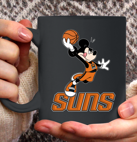 NBA Basketball Phoenix Suns Cheerful Mickey Mouse Shirt Ceramic Mug 11oz
