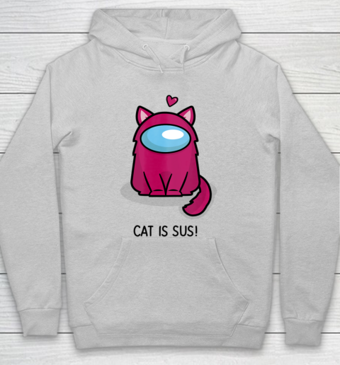 Among Us Game Shirt Cute Cat Astronaut Among me or us Nerdy Girl Gamer Hoodie 4