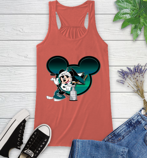 NHL San Jose Sharks Stanley Cup Mickey Mouse Disney Hockey T Shirt Racerback Tank 4