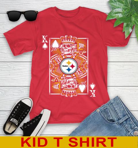 Pittsburgh Steelers NFL Football The King Of Spades Death Cards Shirt Youth T-Shirt 11