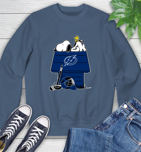 Tampa Bay Lightning NHL Hockey Snoopy Woodstock The Peanuts Movie Sweatshirt 7