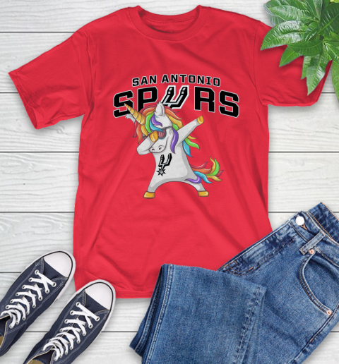 San Antonio Spurs NBA Basketball Funny Unicorn Dabbing Sports T-Shirt 10
