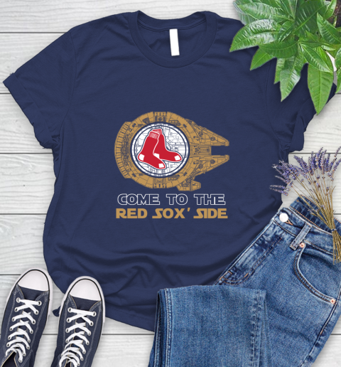 MLB Come To The Boston Red Sox Side Star Wars Baseball Sports Women's T-Shirt 14