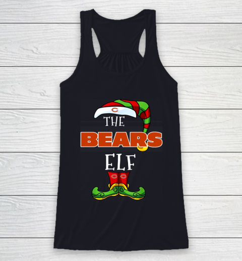 Chicago Bears Christmas ELF Funny NFL Racerback Tank 7