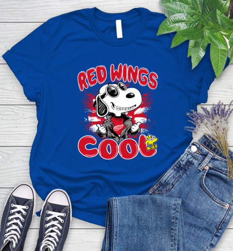 NHL Hockey Detroit Red Wings Cool Snoopy Shirt Women's T-Shirt 10