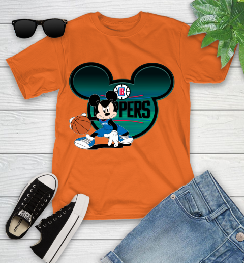 NBA LA Clippers Mickey Mouse Disney Basketball Youth T-Shirt 7
