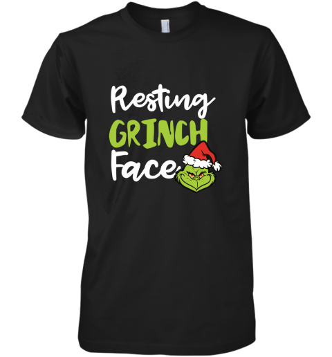Resting Grinch Face Christmas Premium Men's T-Shirt