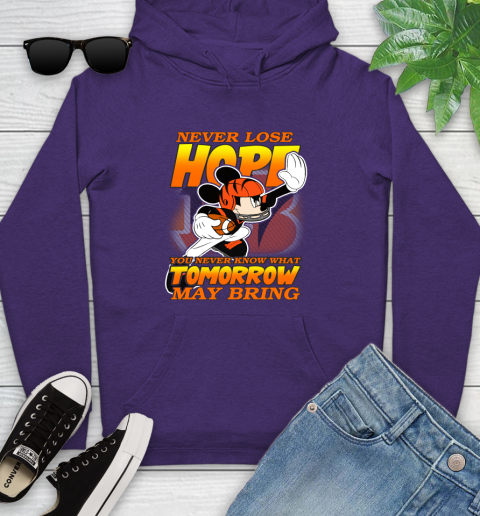 Cincinnati Bengals NFL Football Mickey Disney Never Lose Hope Youth Hoodie 5